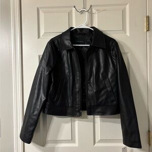 NWT $200 Black Leather Jacket